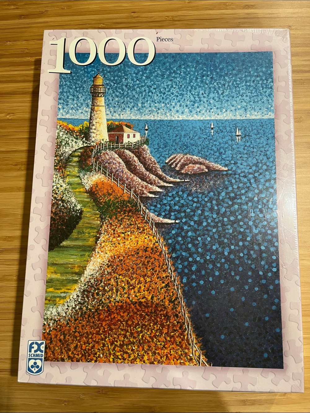 1000-Piece Lighthouse Seaside Puzzle - Multi-Color